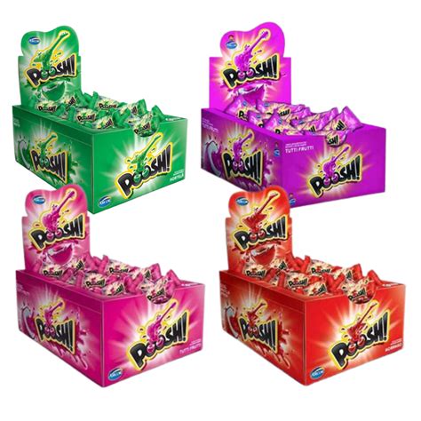 Kit 04 Caixas De Chiclete Poosh Sabores Sortidos Arcor 40 Unidades