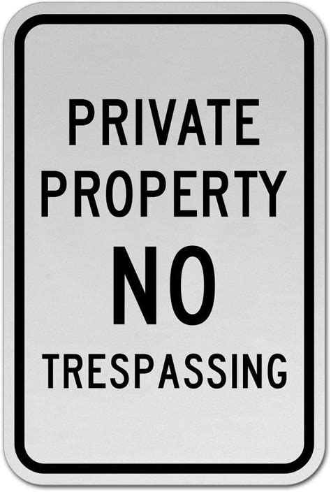 Vinyl Stickers Private Property No Trespassing Sign 6 Safety And