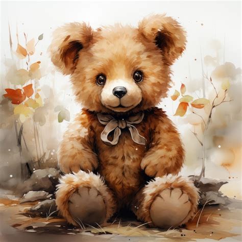 Premium AI Image | Cute fluffy teddy bear