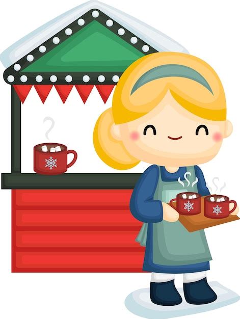 Premium Vector A Vector Of A Woman Holding Hot Chocolate