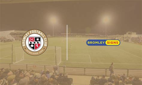 BROMLEY SIGNS RENEWS SPONSORSHIP FOR THE 23/24 SEASON AT BROMLEY ...