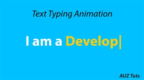 Text Typing Animation Effect Using Html Css And Javascript