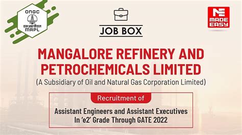 MRPL Recruitment For Assistant Engineers Executives Through GATE