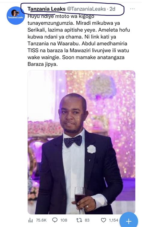 Tanzania Leaks On Twitter Mnafikiri Taarifa Za Abdul Tulipewa Na