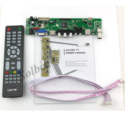 Hdmi Cvbs Rf Usb De Audio Y V Deo Vga Ttl Lvds Controller Board Kit T