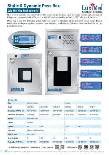 Ss Rectangular Static Pass Box X X For Pharmaceutical Industry