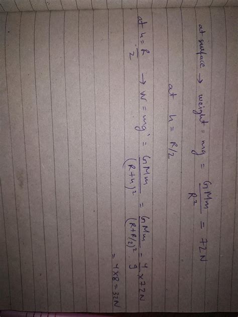 A Body Weighs 72 N On The Surface Of Earth What Is The Gravitational Force On It Due To Earth