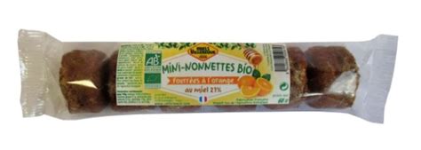 Nonnettes au miel 21 fourrées à l orange BIO Miels Villeneuve 60 g