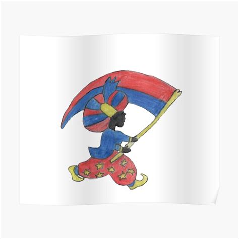 Turkish Warrior Janissary With Flag Poster For Sale By Mila Ola