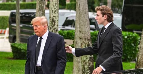 Donald Trump S Son Barron Displays Presidential Flair In Rare Public