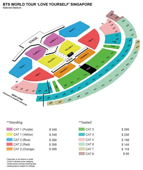 Singapore National Stadium Seating Plan Concert | Elcho Table