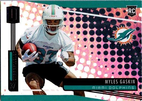 Panini Unparalleled Rookie Myles Gaskin Rookie Rc Miami