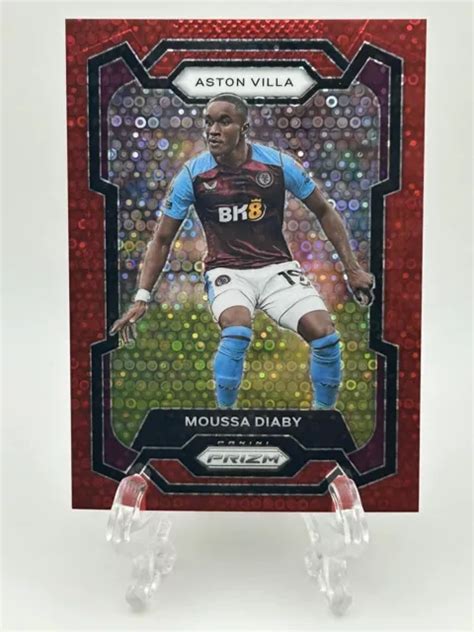 Panini Prizm Epl Moussa Diaby Breakaway Rosso Aston