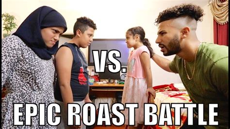 EPIC ROAST BATTLE WITH MY FAMILY!!! - YouTube