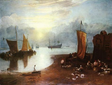 Sun Rising through Vapour: Fishermen Cleaning and Selling Fish, 1807 ...