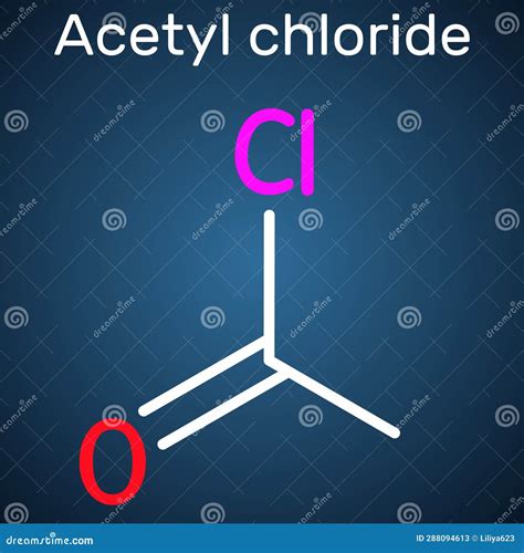 Acetyl Chloride Molecule, Molecular Structure, Acyl Chloride, Ball And ...