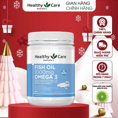 Viên uống dầu cá Omega 3 Healthy Care Fish Oil 400 viên Shopee Việt Nam