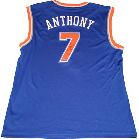 Carmelo Anthony Signed Blue New York Knicks Authentic Jersey Nba Auctions