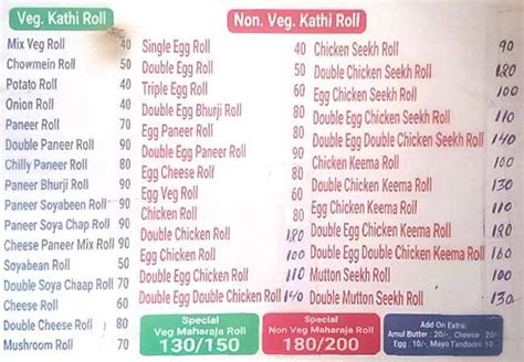 Menu At Food Junction New Delhi B 910