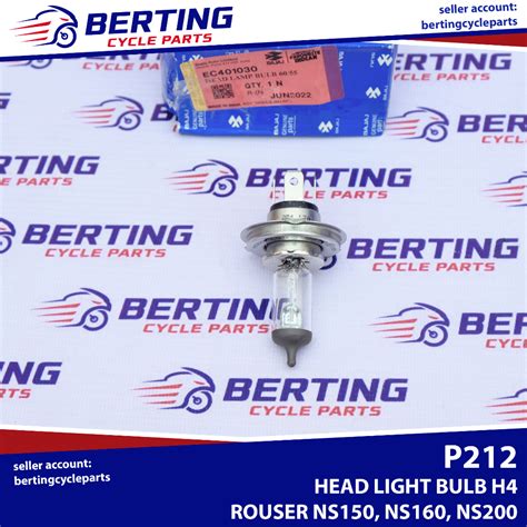 Headlight Bulb H4 60w Rouser Ns150 Ns160 Ns200 200ns Genuine Ec401030