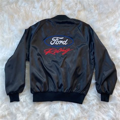 Jackets And Coats Vintage Satin Ford Racing Jacket Poshmark