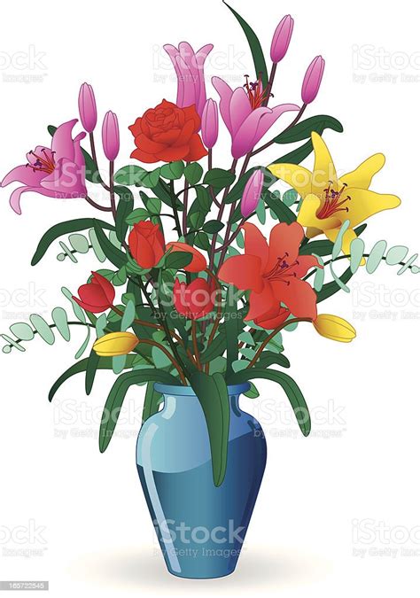 Vase Mit Blumen Stock Vektor Art Und Mehr Bilder Von Vase Vase Blume