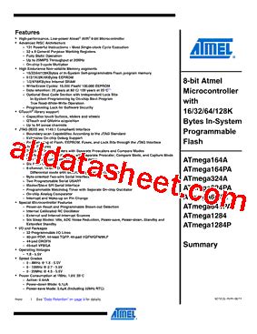 ATMEGA324A Datasheet(PDF) - ATMEL Corporation