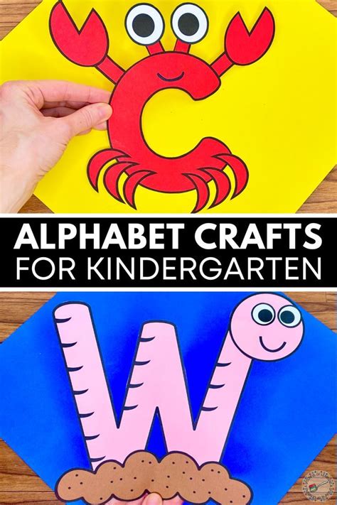 Alphabet Crafts For The Letters C And W Alphabet Centers Alphabet Letter Crafts Alphabet