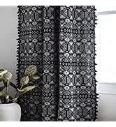 Amazon Bhusb Bohemian Geometric Print Semi Blackout Curtains For