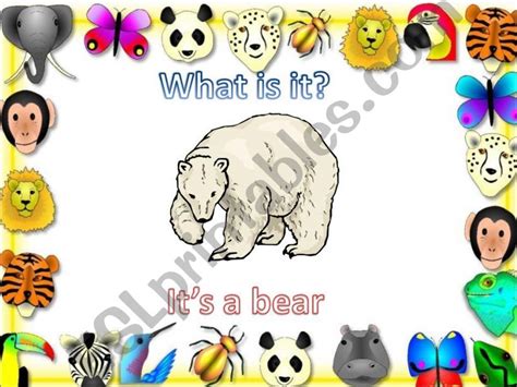 esl english powerpoints wild animals