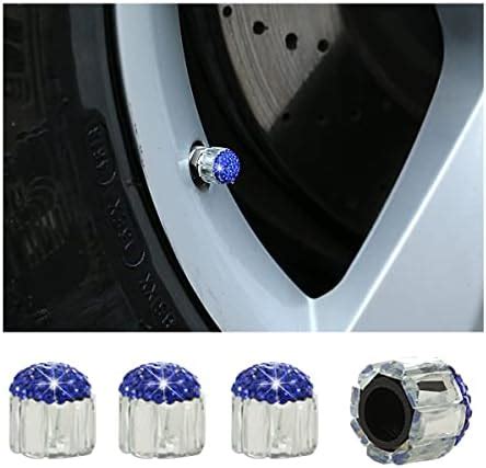 Amazon Auceli Pcs Bling Auto Tire Valve Caps Crystal Rhinestone