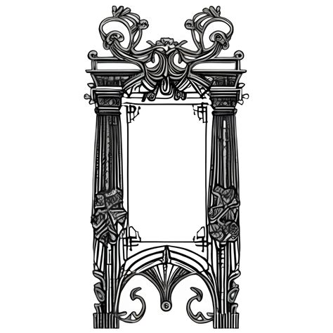 Digital Art Nouveau Border Frame · Creative Fabrica