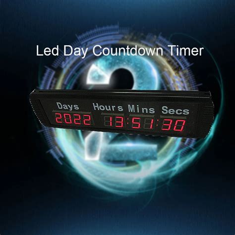 LED Day Countdown Clock Count Up Event Timer 9999 Days With Hours Mins