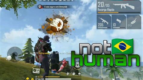 NOT HUMAN FREE FIRE HIGHLIGHTS HUD 4 DEDOS MOBILE YouTube