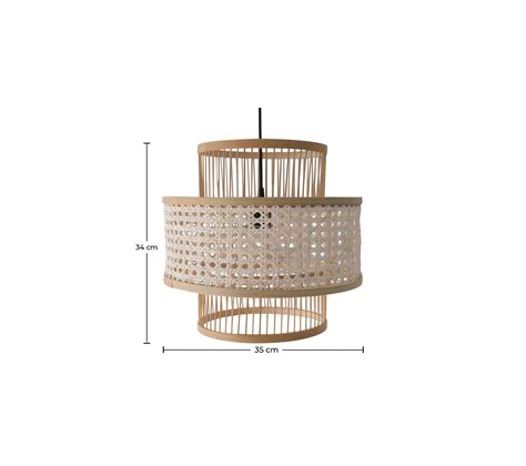 Suspension En Bambou Et Rotin Style Boho Bali Sar Naturel Lustre