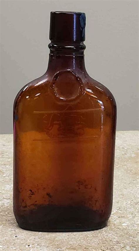 Vintage 1942 Aa Ancient Age Whiskey Half Pint Amber Brown Glass Empty Bottle 7 Ebay