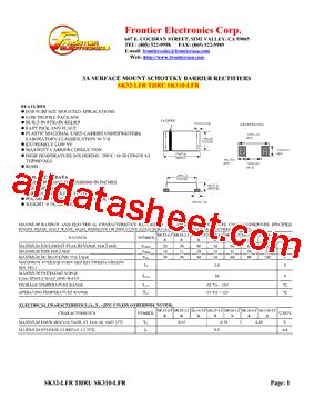 Sk Lfr Datasheet Pdf Frontier Electronics