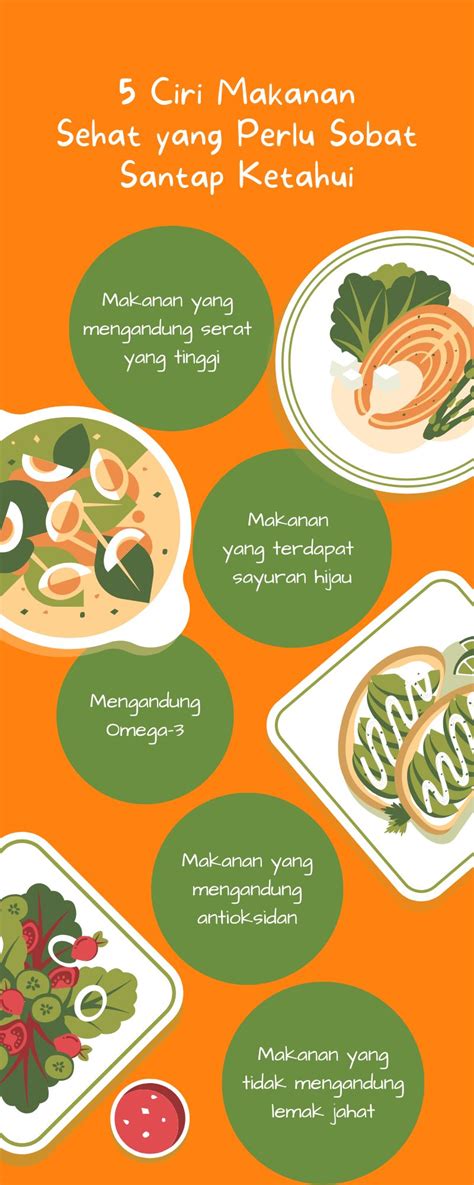 Infografis 5 Ciri Makanan Sehat Yang Perlu Sobat Santap Ketahui