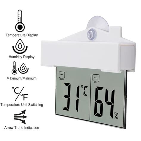 Thermomètre Hygromètre Intérieur Écran Lcd Haute Précision Moniteur De