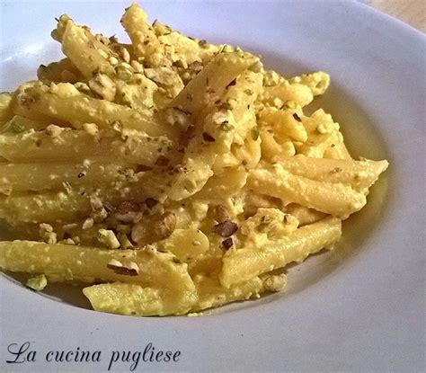 Pasta Con Ricotta Zafferano E Granella Di Pistacchi La Cucina Pugliese