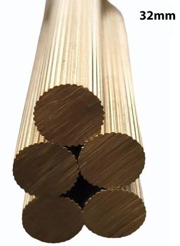 Cold Rolled Extrusion Brass Round Straight Knurling Rod Is At Rs