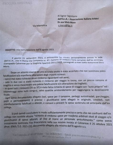 Servizio Iene L Ex Arbitro Calvarese Estraneo Ai Fatti L Ho