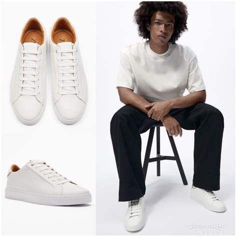 Jual Sepatu Cowok Zara Laki Laki Man Shoes Sneaker Minimalist Lace Up