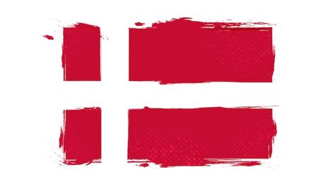 Premium Vector Flag Of Denmark With Brush Style And Halftone Effect