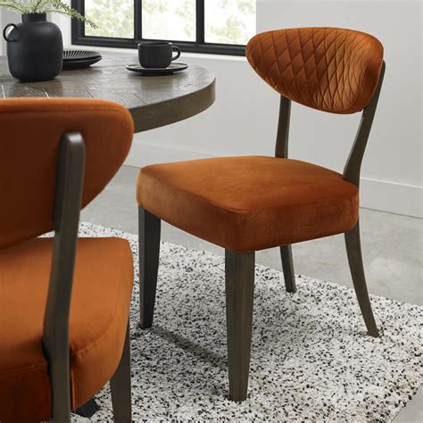 Ellipse Fumed Oak Upholstered Chair Dining Bentley Designs Uk Ltd