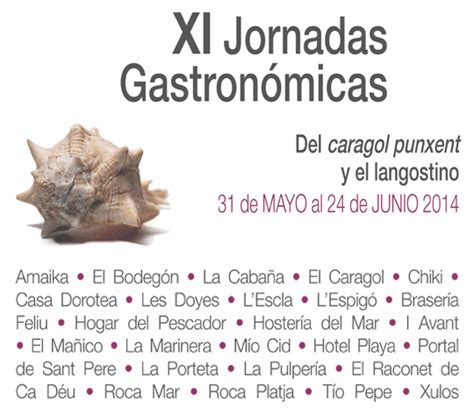 XI Jornadas Gastronómicas del Caragol Punxent y el Langostino en Peñíscola