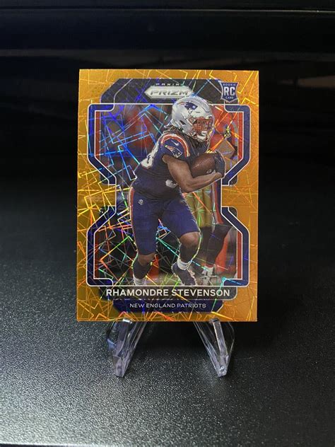 Rhamondre Stevenson 2021 Panini Prizm Rookie 367 Orange Lazer RC