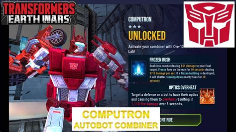 Transformers Earth Wars Unlock Autobot Combiner Computron And