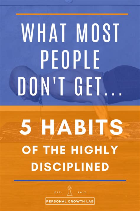 5 Habits Of The Highly Disciplined Self Development Books Personal Improvement Personal Growth