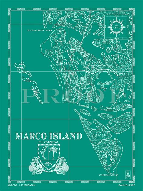 Map of Marco Island, FL | Custom maps | Bank and Surf